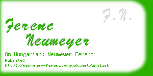 ferenc neumeyer business card